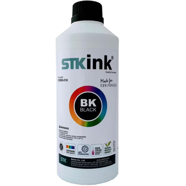 Tinta STK GL190 G1100 G1110 G2100 G2110 G3100 G3102 G3110 G3111 G4100 G4110 G4111 G1800 G1900 para Maxx Canon - 1 Litro - Cor: Preto