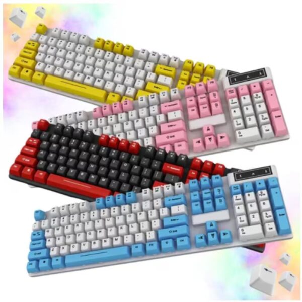 Kit Teclado e Mouse Gamer com LED RGB - Cor variada