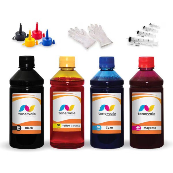 Kit 4 Tinta Para Epson L4260 T504120 CMYK 250ml