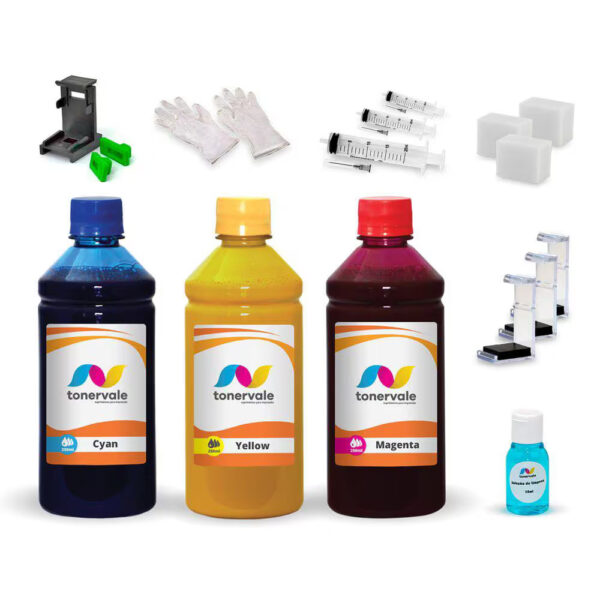 Kit 3 Tinta Para Canon iP2700 PG-210 e CL-211 250ml