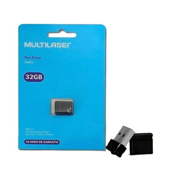 Pen Drive Nano Preto Multilaser 32gb Pd055