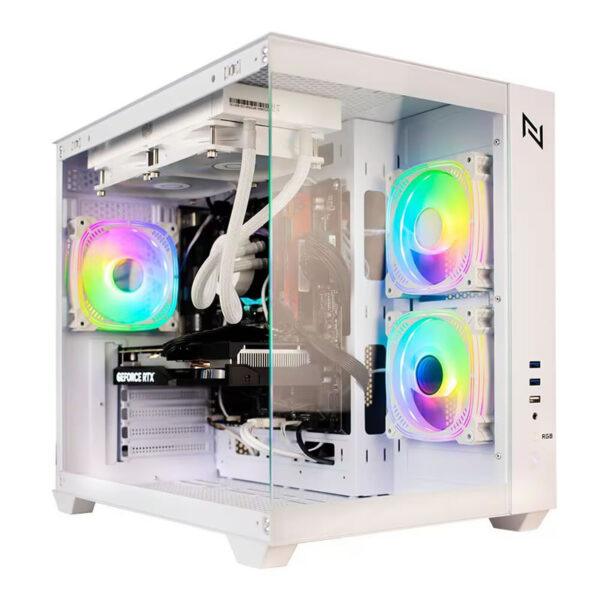 Pc Gamer Amd Ryzen 5 5600Gt 16Gb 3200Mhz (Vega 7), B450m, Ssd 480Gb M.2, 500W 80 Plus, Gabinete Aquario White Com 3 Fans Argb, Neologic Nli87565