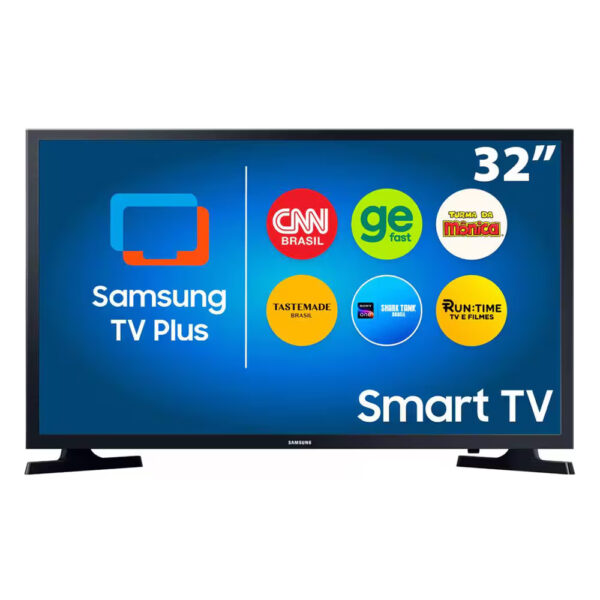 Smart TV 32" LED HD Samsung Tizen T4300 com HDR, Sistema Operacional Tizen, Wi-Fi, Espelhamento de Tela, Dolby Digital Plus, HDMI e USB - 32T4300