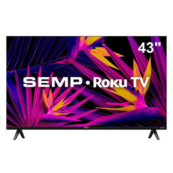 Smart TV 43" LED FHD SEMP R6610 com sistema operacional Roku, Wi-Fi, compatível com Google Assistente, Alexa e Apple Homekit (cópia)