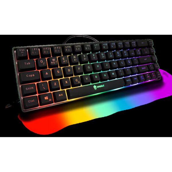 Teclado Fay - 60% - Rainbow Membrana - Evolut Gamer