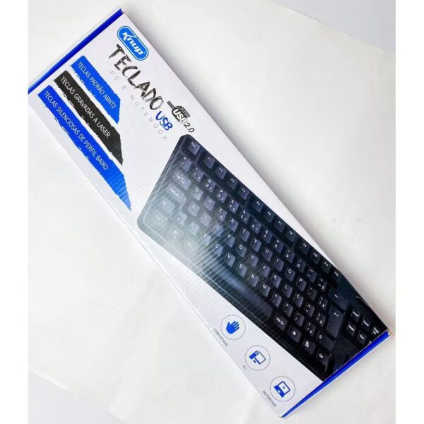 Teclado USB computador e notebook Knup teclas padrão ABNT2