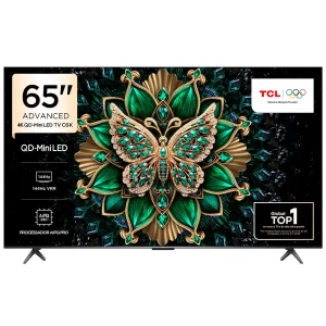 Smart TV 65” TCL 65C6K 4K QD-Mini Led 144Hz com Sistema Operacional Google TV