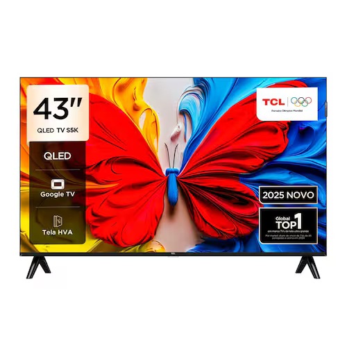 Smart TV 43” TCL 43S5K QLED Full HD Google TV Wi-Fi